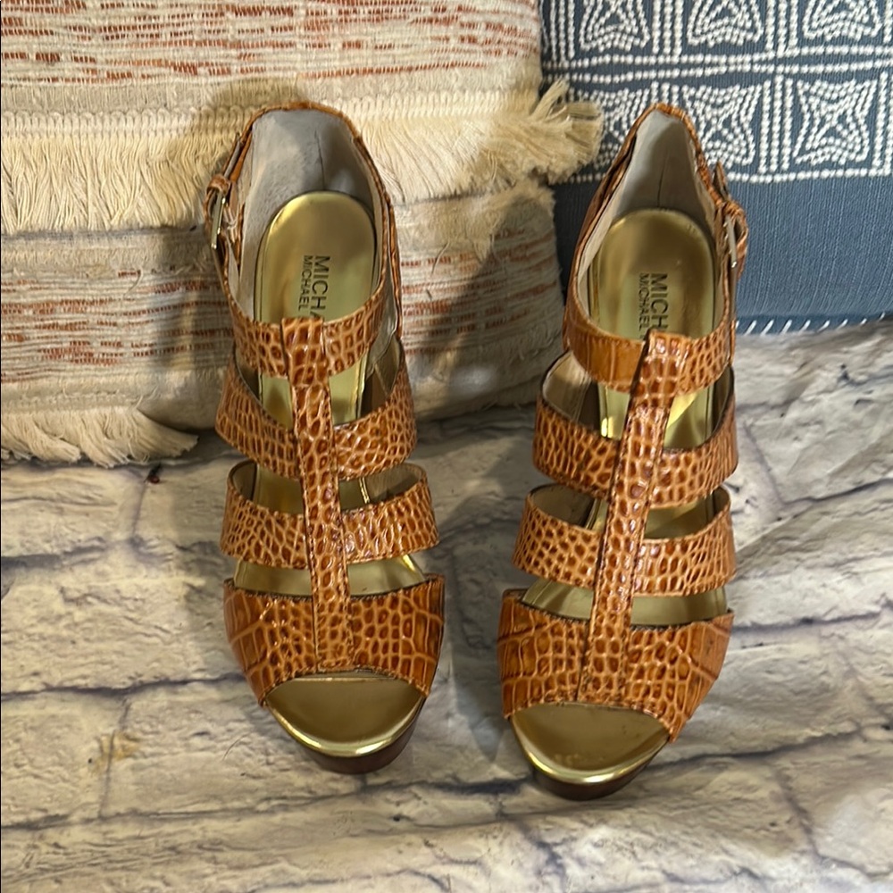 Michael Kors Croc Embossed High Heels